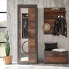 Garderobenschrank im Industrial Design BERLIN-61 in Matera anthrazit/grau mit Old Mix Dekor, BxHxT: ca. 65 x 201 x 42 cm Bild 4