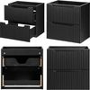 Waschtisch Skelbolu 140x60x40 cm Schwarz/Eichenoptik [en. casa] Bild 3