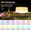 Diyarts LED Nachtlicht, LED fest integriert, Farbwechsel, App-Steuerung mit Timer x stufenlos dimmbar x USB aufladbar Bild 2