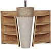 Badmöbel Set Laxa Teak Massivholz - Breite vom Unterschrank: 120 cm - Breite vom Spiegel: 90 cm - Standwaschbecken: ohne Standwaschbecken - Handtuchhalter: ohne Handtuchhalter Bild 2