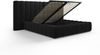 Micadoni Bett Kelp mit Doppelkopfteil Samt Bluvel Schwarz 160x200 Bild 4