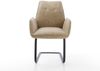 Freischwinger Zoa-Flex Mikrofaser Beige Vintage Freischwinger flach Schwarz Taschenfederkern Bild 2