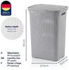 kela Wäschebox Brasilia, Klappdeckel, 60 L, Flecht-Look, flexibel einsetzbar, 2 Tragegriffe Bild 3