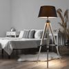 Stehleuchte, Stativ, Naturholz, Textil, H 145 cm Bild 3