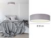 LED Deckenleuchte Stoff Grau / Abdeckung satiniert, Ø 40cm Bild 3