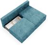 Ecksofa mit Schlaffunktion NATALIA XS in Stoff Tilia Blau Ottomane Rechts Bild 4