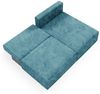 Ecksofa mit Schlaffunktion NATALIA XS in Stoff Tilia Blau Ottomane Rechts Bild 5