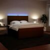 vidaXL Boxspringbett mit Matratze Rosa 180x200 cm Samt 3294723 Bild 4