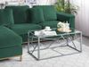 Couchtisch Glas silber rechteckig 50x100 cm ORLAND Bild 3