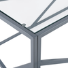 Couchtisch Glas silber rechteckig 50x100 cm ORLAND Bild 5