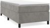 vidaXL Boxspringbett mit Matratze Hellgrau 90x200 cm Samt 3144657 Bild 2