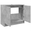 vidaXL Waschbeckenunterschrank Betongrau 63x29x55 cm Holzwerkstoff 848097 Bild 5