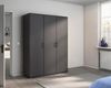 Rauch Möbel 'Voyager' Kleiderschrank, Holz, Grau Metallic, Zubehör Premium, Breite 140 cm | ohne Schubladen Bild 2