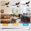 LMaxhome Deckenleuchten LED Leise Deckenventilator 60W,6-stufiger,Fernbedienung,App-Steuerung, Umkehrbar, LED fest integriert, 3000K-6000K (warmes Licht, natürliches Licht, kühles Weiß), Ø100cm,Dimmbar,Memory-Funktion,Deckenlampe mit Ventilator Schlafz... Bild 3