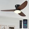 LMaxhome Deckenleuchten LED Leise Deckenventilator 60W,6-stufiger,Fernbedienung,App-Steuerung, Umkehrbar, LED fest integriert, 3000K-6000K (warmes Licht, natürliches Licht, kühles Weiß), Ø100cm,Dimmbar,Memory-Funktion,Deckenlampe mit Ventilator Schlafz... Bild 5