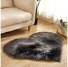 Sunicol Hochflor-Teppich Kunstfell Herz Teppich, Weich Plüsch, Flauschig Fußmatte Badematte, Herzform 30cm*40cm, Waschbar Weicher Shaggy Flauschige Langflor Badteppich Bild 1
