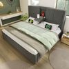 Polsterbett 140×200 cm mit hydraulischem Bettkasten und USB-Ladestation, Grau Bild 2
