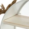 Maritimes Wandregal MURO 60cm weiss Metall Holz Hanfseil Bild 5