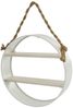 Maritimes Wandregal MURO 60cm weiss Metall Holz Hanfseil Bild 3