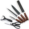 Küchenmesser Set 4 Messer 1 Schere 1 Keramik Schäler Koch- und Universalmesser im Damast Stil Bild 2