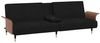 vidaXL Schlafsofa mit Getränkehaltern Schwarz Samt 351854 Bild 5
