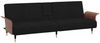 vidaXL Schlafsofa mit Getränkehaltern Schwarz Samt 351854 Bild 2