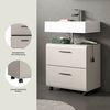 welltime Waschbeckenunterschrank FLORENZ, Waschbeckenunterschrank mit Rollen, hochwertige MDF-Front (1-St) Waschbeckenunterschrank, WBU, Unterschrank, Bad, Badezimmer Bild 3