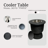 COOTAB Cooler Table PARIS 3-in-1 Loungetisch mit Edelstahl-Kühler - Champagner Bild 3
