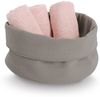 ZELLER 14535 Aufbewahrungskorb Ø 25 cm in TAUPE Waffelpiqué, Polyester / Korb Bild 3