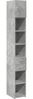 vidaXL Hochschrank Schmal Betongrau 30x42,5x225 cm Holzwerkstoff 3281269 Bild 2