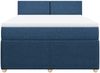 vidaXL Boxspringbett mit Matratze Blau 160x200 cm Stoff 3287506 Bild 4