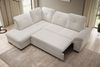 Ecksofa Duarte, Eckcouch L-Form, L-Sofa mit Schlaffunktion und Bettkasten, Sofa Links, Sofa Cord-Stoff, 262 x 103 x 170 cm, Beige Bild 4