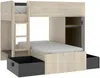Vente-unique - RICARDO Bett Holz, Platte GrauBeige - B 111 cm x H 150 cm x L 255 cm Bild 5