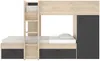Vente-unique - RICARDO Bett Holz, Platte GrauBeige - B 111 cm x H 150 cm x L 255 cm Bild 3