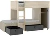 Vente-unique - RICARDO Bett Holz, Platte GrauBeige - B 111 cm x H 150 cm x L 255 cm Bild 2