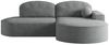 Ecksofa Schlafsofa Sofa GIRONA Stoff Arena Dunkelgrau Ottomane Rechts Bild 2