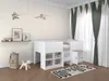 Vente-unique - BOUTANIO Bett Holz, Platte Weiß - B 95,4 cm x H 96,7 cm x L 196 cm Bild 2