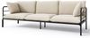 Selsey 'Worcully' Garten-Sofa 3-Sitzer, wasserabweisend, beige/schwarzes Gestell ca. 80 x 225 x 80 cm Bild 1