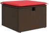 vidaXL 5-tlg. Garten-Sofagarnitur mit Kissen Braun Poly Rattan 3325270 Bild 5