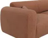 Vente-unique - POGNI Sofa SamtStoff Rot - B 165 cm x H 73 cm x L 280 cm Bild 5