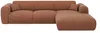 Vente-unique - POGNI Sofa SamtStoff Rot - B 165 cm x H 73 cm x L 280 cm Bild 3