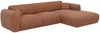 Vente-unique - POGNI Sofa SamtStoff Rot - B 165 cm x H 73 cm x L 280 cm Bild 4