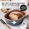 RÖMERTOPF Römertopf Brottopf oval MEDI 2,3 Liter - Keramik Brotkasten, (Set), aus Naturton Bild 3