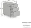 Novel 'BRERA OFFICE' Rollcontainer, Melamin anthrazit, 40.7 x 63 x 55.6 cm, mit 3 Schubladen Bild 2