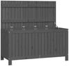 vidaXL Gartentruhe Grau 121x55x64 cm Massivholz Kiefer 823845 Bild 2