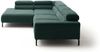 KAWOLA Sofa DELIA Ecksofa XL Cord smaragd Recamiere links 74 x 219 x 312 cm Bild 5