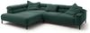 KAWOLA Sofa DELIA Ecksofa XL Cord smaragd Recamiere links 74 x 219 x 312 cm Bild 3