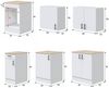 Dmora Komplette Küche Velvenia, Moderne Küchenkomposition, Modular Set für Küche, Funktionelle Küchenlösung, Weiß und Eiche Bild 3