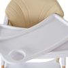 Cangaroo Kinderhochstuhl Almond Holzoptik klappbar Doppeltablett Sicherheitsgurt beige Bild 5