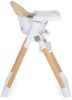 Cangaroo Kinderhochstuhl Almond Holzoptik klappbar Doppeltablett Sicherheitsgurt beige Bild 4